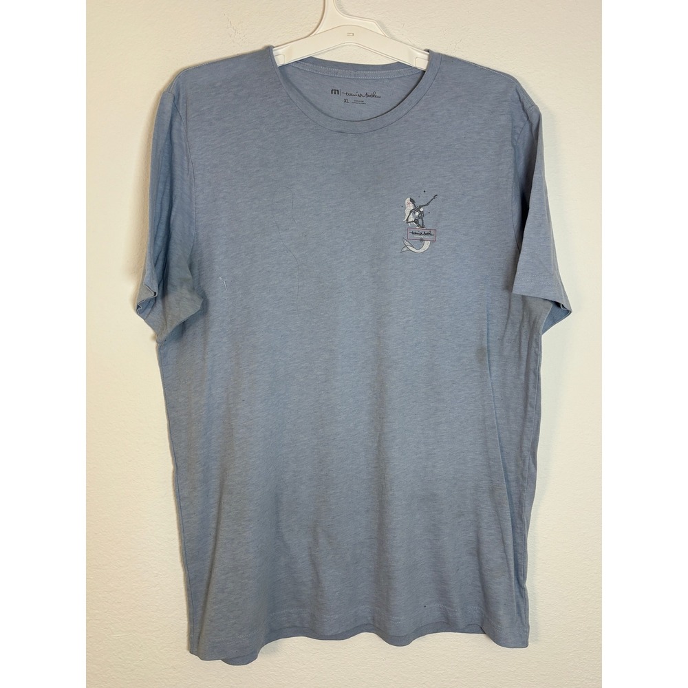 TravisMathew Mens Life of the Party‎ Skeleton Mermaid Graphic T-Shirt Blue XL